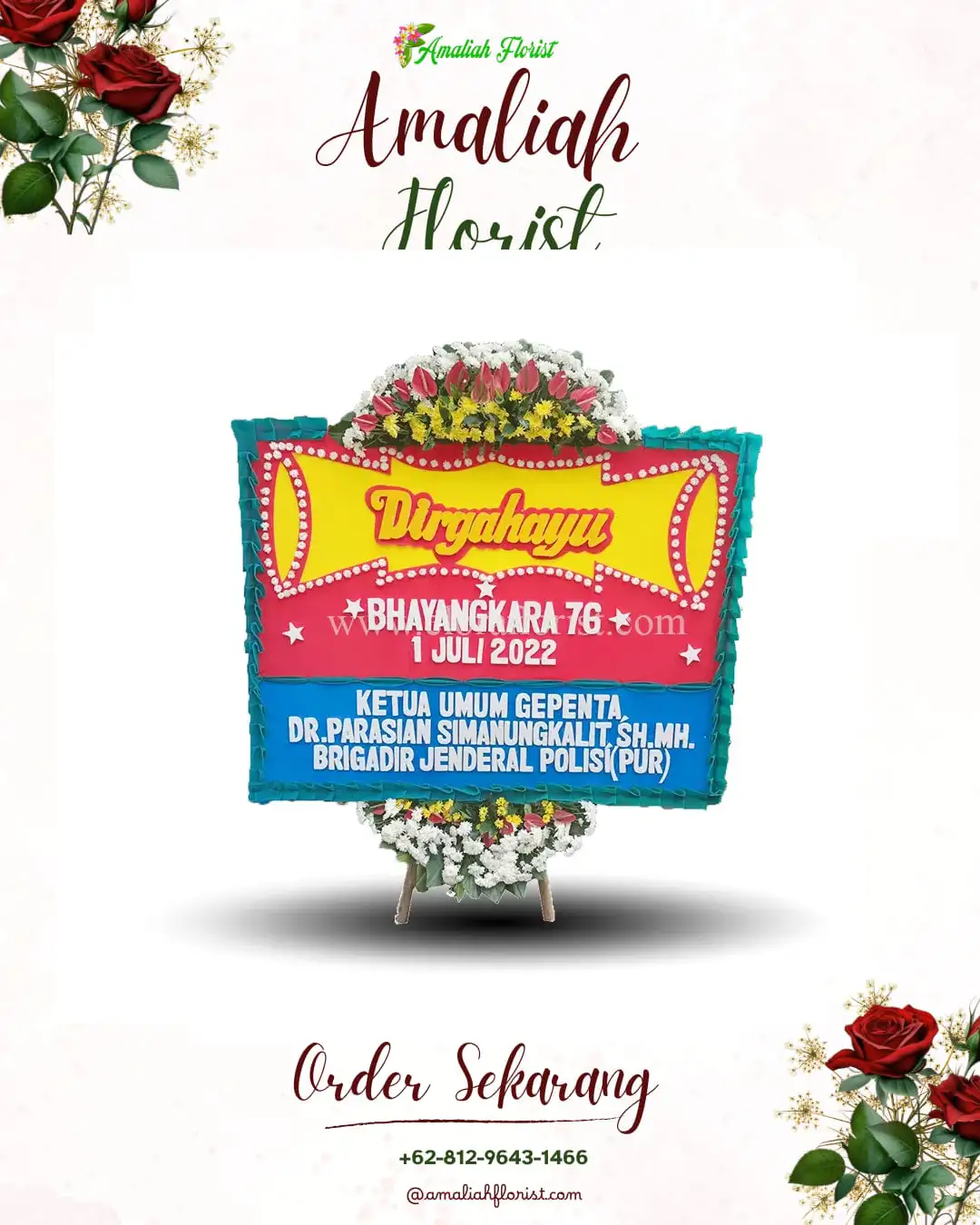 Papan Bunga HUT Ulang Tahun Noyan